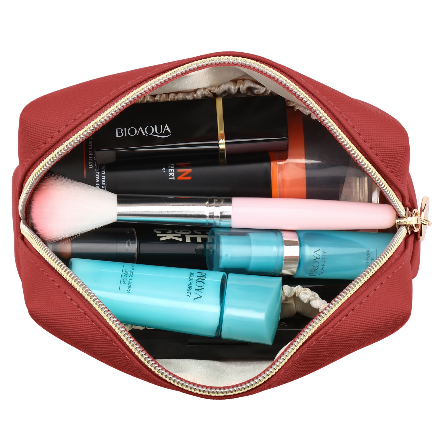 Small Makeup Bag for Purse Travel Makeup Pouch Mini Cosmetic Bag for Women  & Men