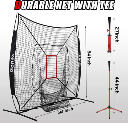 baseball hitting net and tee