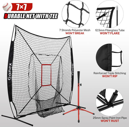 baseball net and tee