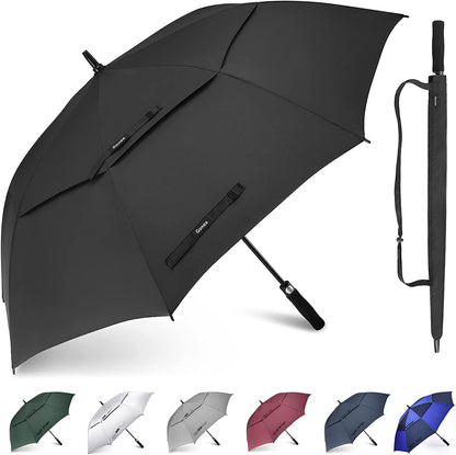 black golf umbrella
