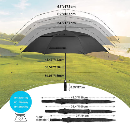 how to measure golf umbrella size