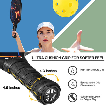 pickleball paddles with 4.5 inch grip